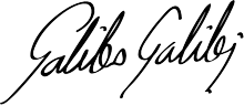 Unterschrift Galilei